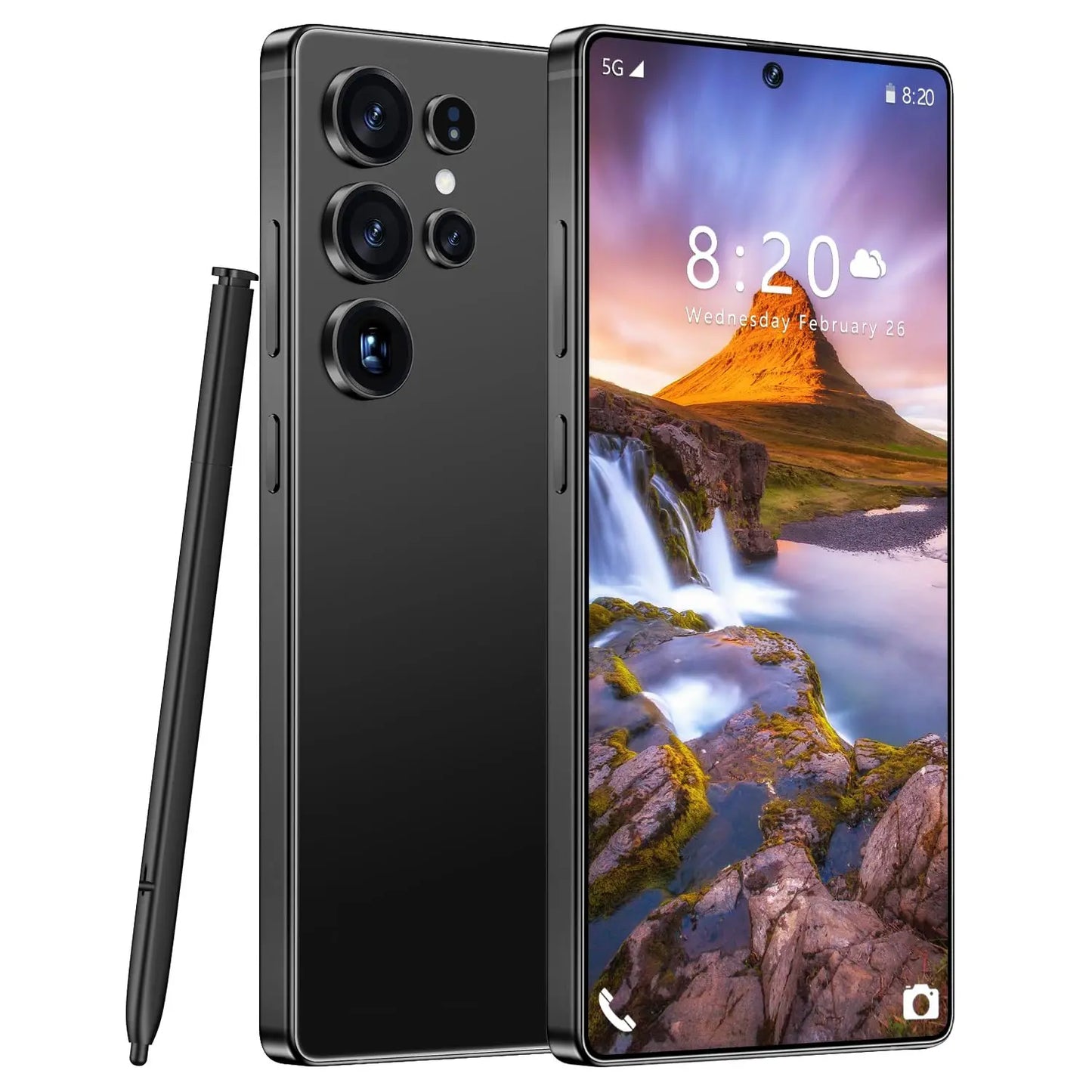I25 Ultra Unlocked Cell Phone, Built in Pen, Smartphone Battery 7000mAh, 6.99" HD Screen Unlocked Phones, 8+256GB 5G The Phone Android 14, Face ID/Fingerprint Lock/GPS (Rose Gold)