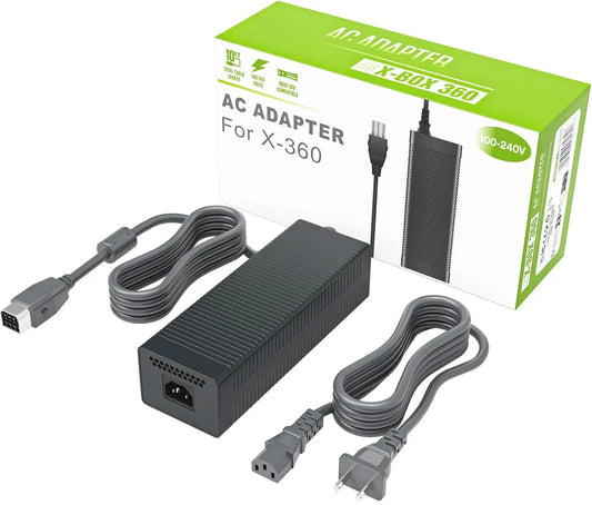 AC Adapter for Xbox 360 Console,203W Power Supply Brick with Cord,Replacement Power Brick for Xbox 360 Console