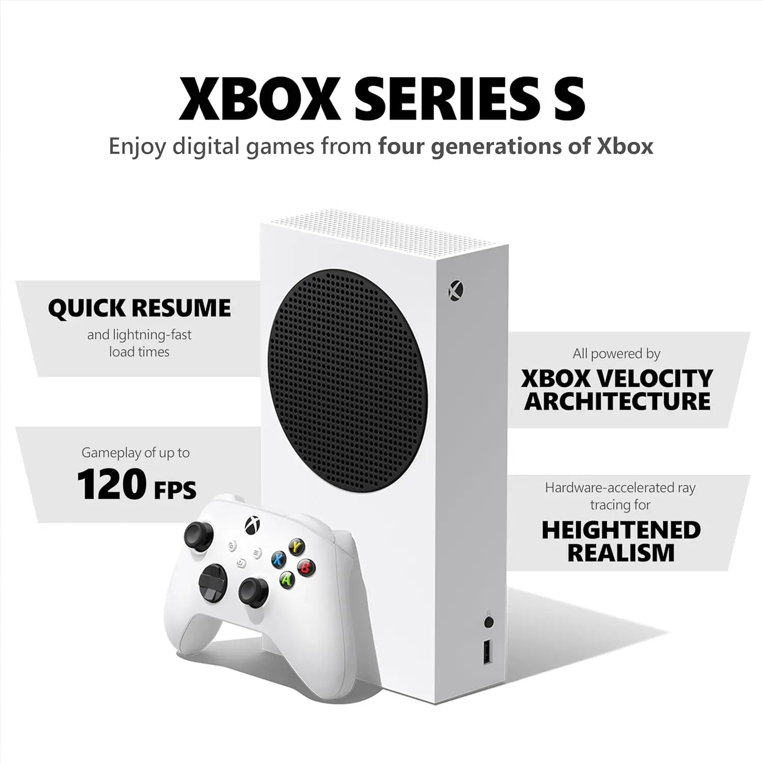 Xbox Series S Starter Bundle - Includes hundreds of games with Game Pass Ultimate 3 Month Membership - 512GB SSD All-Digital Gaming Console