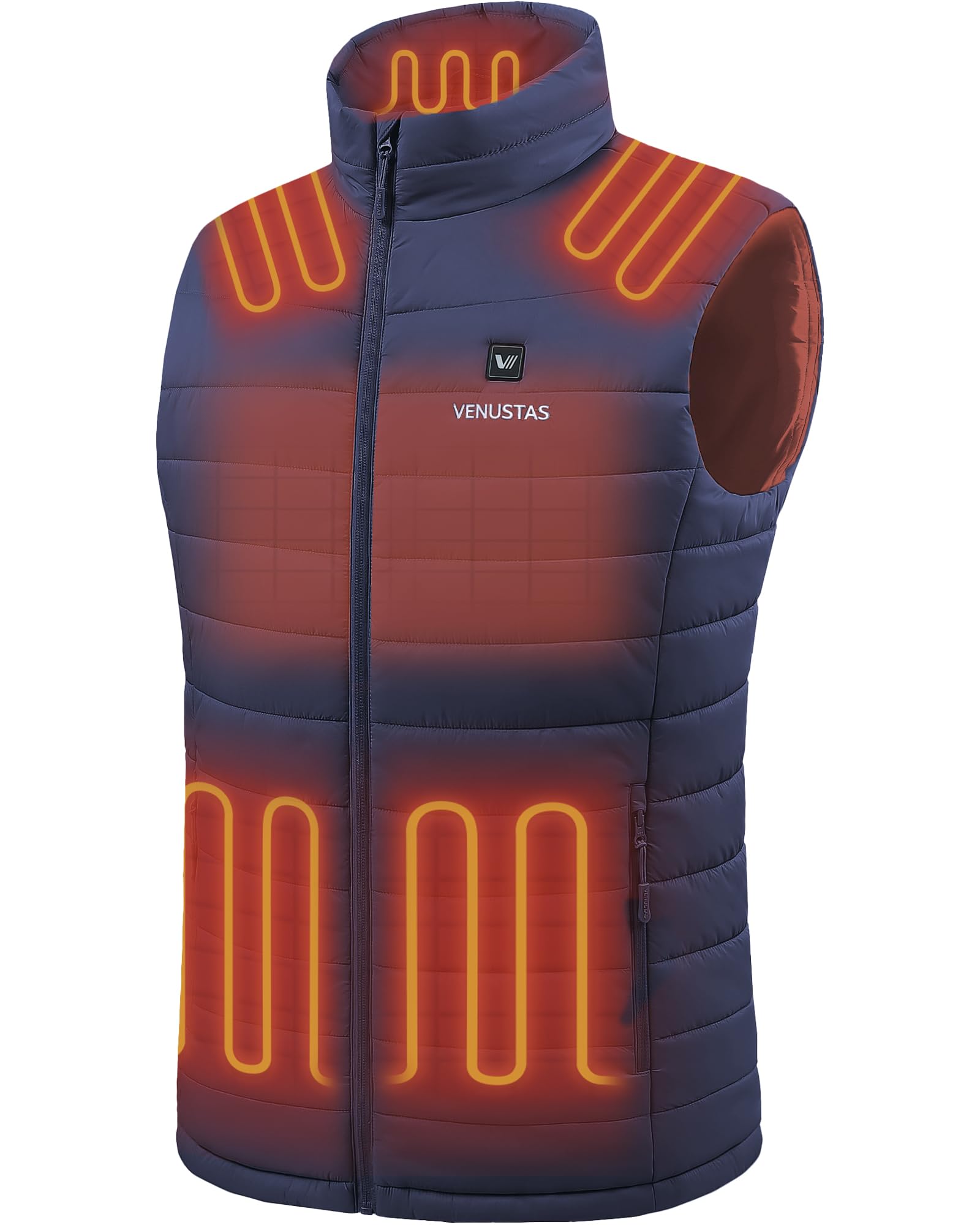 Venustas Men's Heated Vest with Battery, Lightweight Quilted Vest for Men