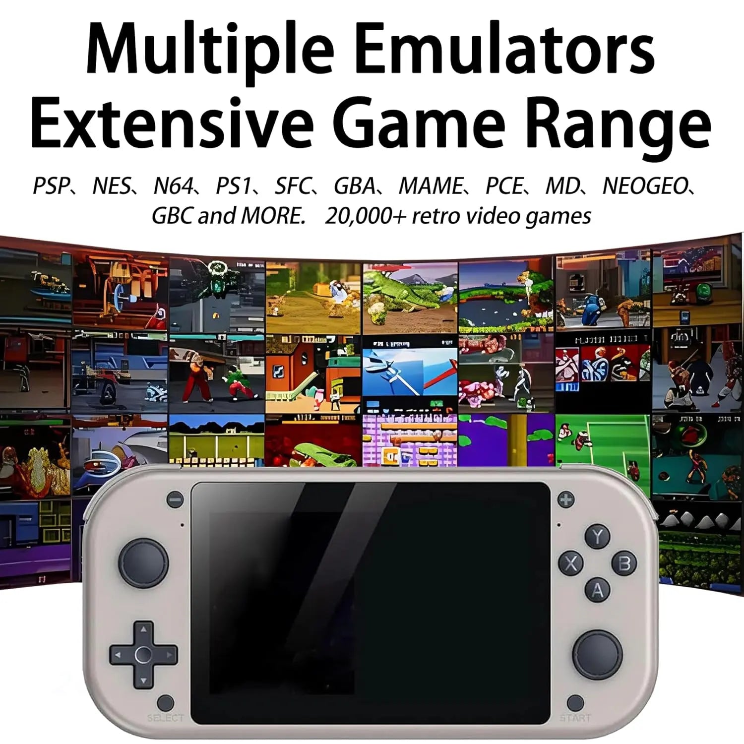 SJWOW M17 Retro Handheld Game Console With 20000+ Games, 4.3-inch IPS Screen, Open Source Linux System, Portable - 128G