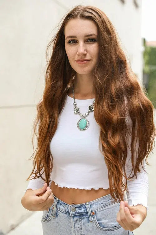 Turquoise Florette Necklace Amazing Hot Prices For You