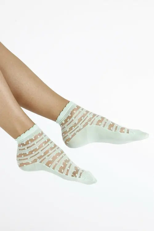 ANTONINA sheer light green socks for women Amazing Hot Prices For You