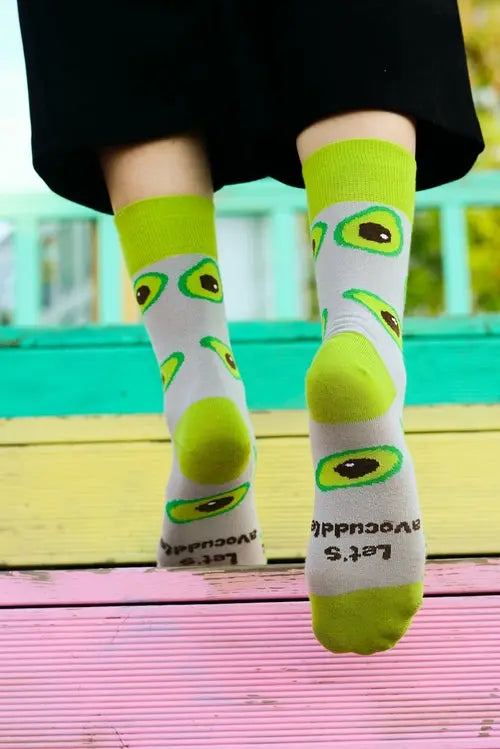 AVOCADO grey chef socks Amazing Hot Prices For You