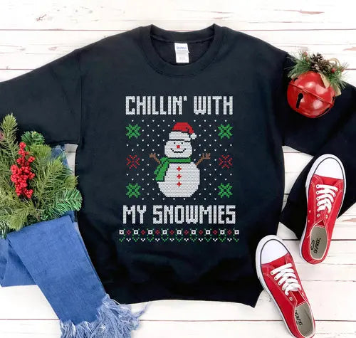 Chilling Christmas Sweatshirt Amazing Hot Prices For You