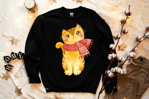 Cute Winter Cats Christmas Sweatshirt Amazing Hot Prices For You