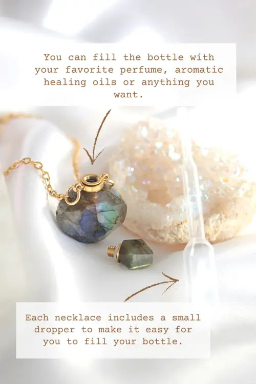 Luxury Mini Crystals Bottles | 24 Karats Natural Crystals Necklaces Amazing Hot Prices For You