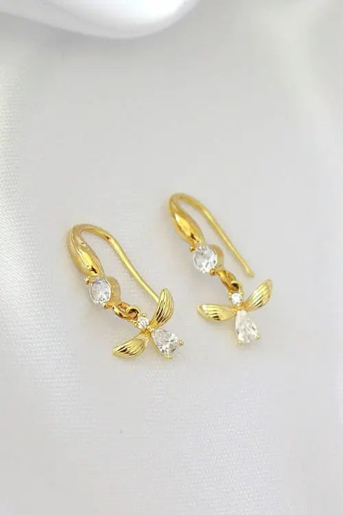 18 Karat Bee Hook Earrings Amazing Hot Prices For You