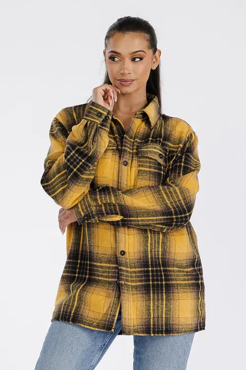 Boyfriend Oversized Soft Flannel Shacket Amazing Hot Prices For You