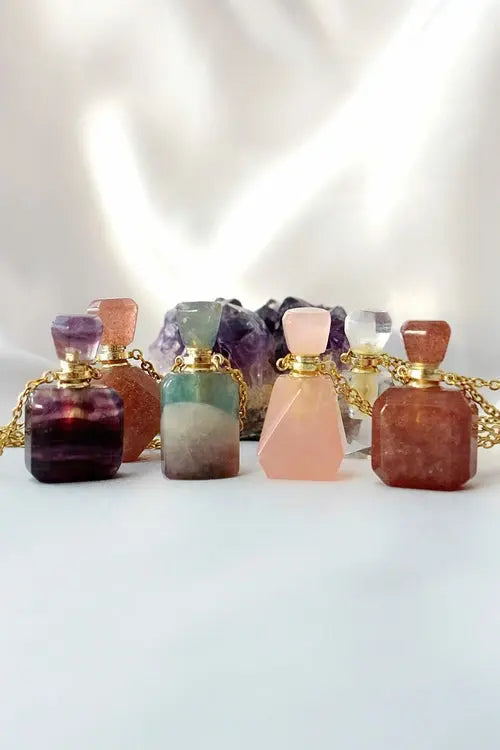 Healing Stones Bottle Pendant Necklace Aromatic Therapy Necklace Amazing Hot Prices For You