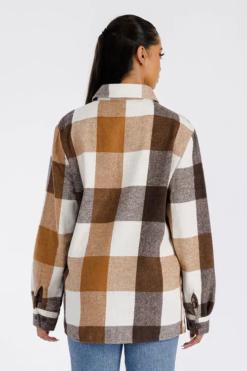 Boyfriend Oversized Soft Flannel Shacket Amazing Hot Prices For You