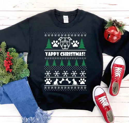Yappy Christmas Sweatshirt Amazing Hot Prices For You