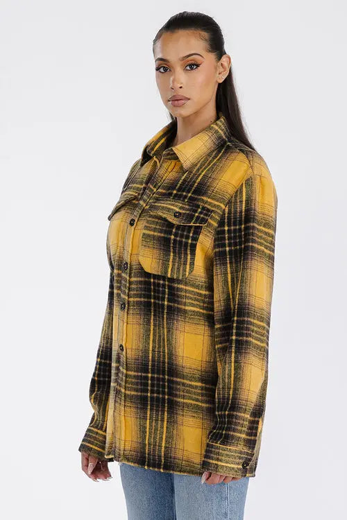 Boyfriend Oversized Soft Flannel Shacket Amazing Hot Prices For You