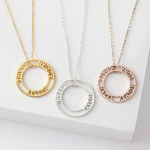 Mom Necklace 4 Kids, Mom Jewelry With Kids Name, 3 Name Necklace Amazing Hot Prices For You