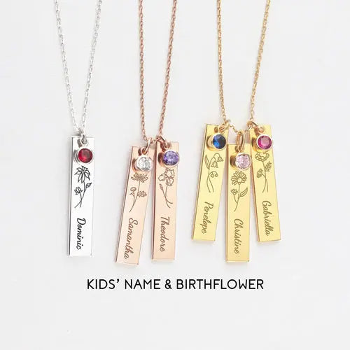 Birth Flower Necklace Birthstone Necklace For Mom Amazing Hot Prices For You