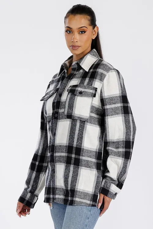 Boyfriend Oversized Soft Flannel Shacket Amazing Hot Prices For You
