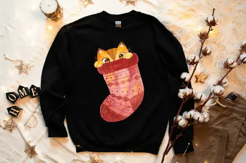 Cute Winter Cats Sweatshirt Amazing Hot Prices For You