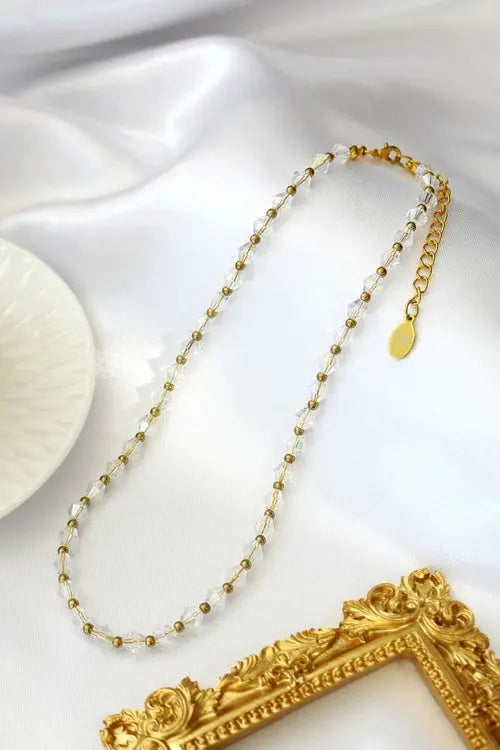 18 Karats Clear Austrian Crystals Choker Amazing Hot Prices For You