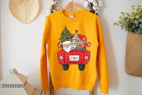 Christmas Santa Truck Sweatshirt Amazing Hot Prices For You