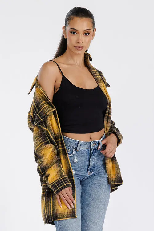 Boyfriend Oversized Soft Flannel Shacket Amazing Hot Prices For You