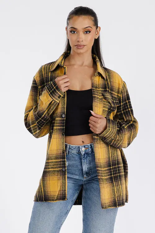 Boyfriend Oversized Soft Flannel Shacket Amazing Hot Prices For You