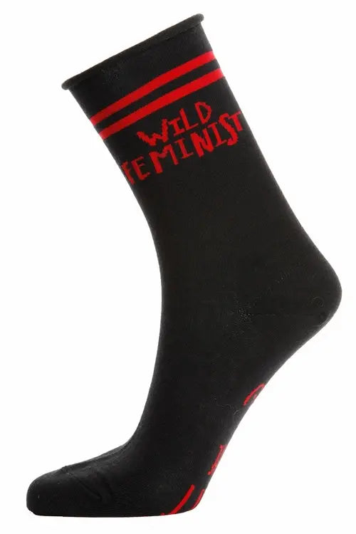 FEMINIST black cotton socks for women Amazing Hot Prices For You