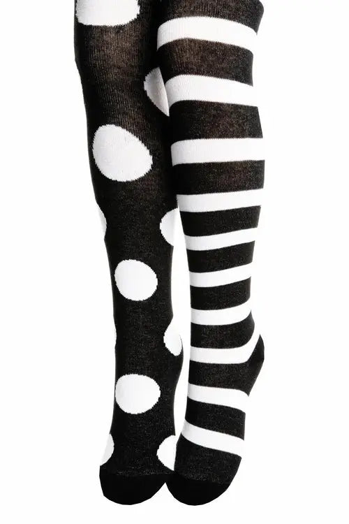 FUNNY DOTS black cotton tights for children Amazing Hot Prices For You