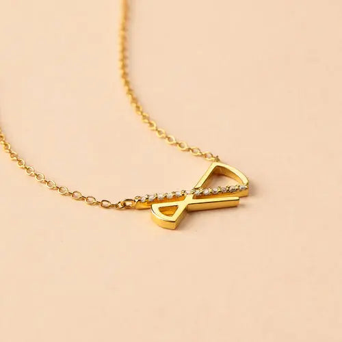 Infinite Necklace for Women, Infinity Necklace With Stone, White CZ Amazing Hot Prices For You
