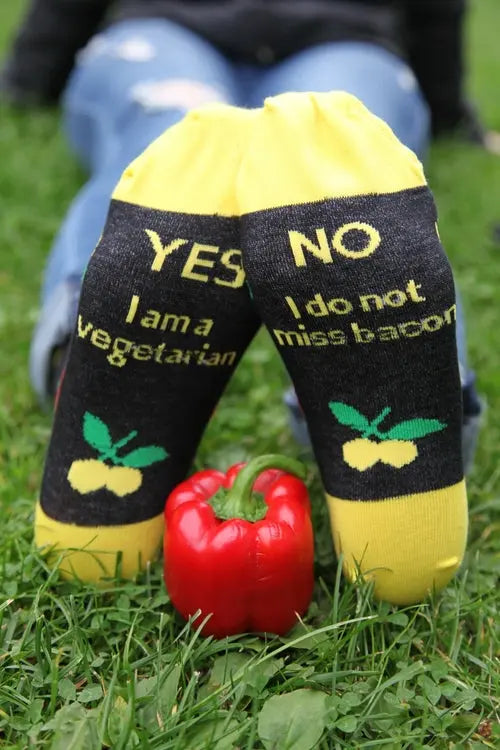 VEGETARIAN woman's cotton socks Amazing Hot Prices For You