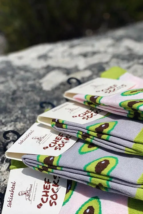 AVOCADO grey chef socks Amazing Hot Prices For You
