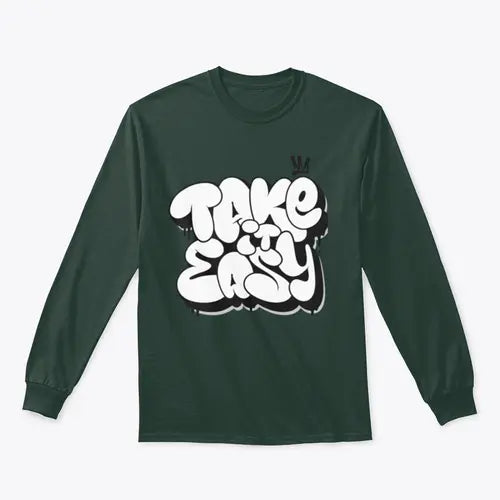 Take It Easy Graffiti Bubble Shaped Design for Sweatshirt Amazing Hot Prices For You