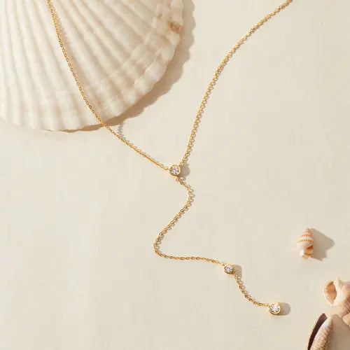 Lariat Necklace Gemstone, Long Drop Necklace, Gift for Her, Amazing Hot Prices For You