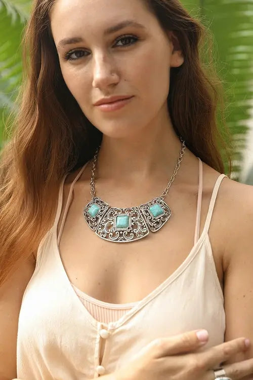 Turquoise Deco Necklace Amazing Hot Prices For You