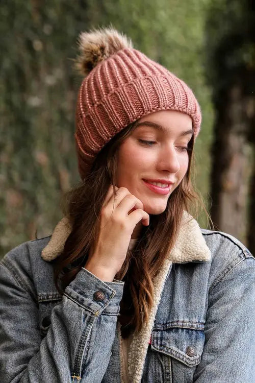 Soft Rib Knit Pom Beanie Amazing Hot Prices For You