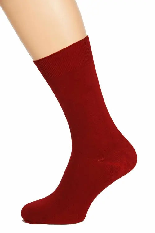 TAUNO men's dark red socks Amazing Hot Prices For You
